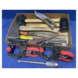 Flat of Tools (hatchet, hammers, misc)