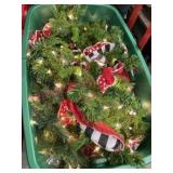 Lrg Tote w/ Christmas lighted garland