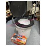 New portable bucket toilet & New trash bags