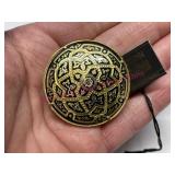 Vtg Spanish Toledo Damascene brooch pin