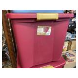 Sterilite red 22gal tote w/ lid #3
