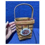 1988 Longaberger Classic basket & 25th Ann Tie On