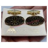 Vtg Spanish Toledo Damascene cuff links