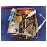 Flat of tools (sledge, hammer, misc)