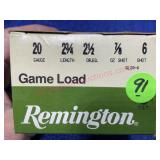 Remington 20-gauge ammo (25 shells) 2.75-in