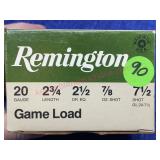Remington 20-gauge ammo (25 shells) 2.75-in