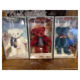 (3) Gund Christmas Bears 1991-1992-1994 in boxes
