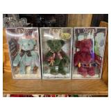 (3) Gund Christmas Bears 1997-1998-1999 in boxes