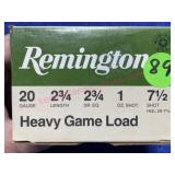Remington 20-gauge ammo (25 shells) 2.75-in