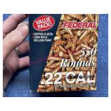 Federal 22-cal ammo (550 rounds) Round Points