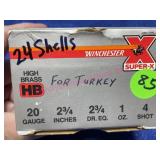 Federal 20-gauge ammo (24 shells) 2.75-in (open bx