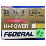 Federal 20-gauge ammo (25 shells) 2.75-in