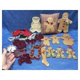 Gingerbread ornaments -pillow -cookie cutters -etc