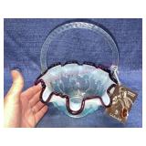 Signed George Fenton Opalescent Basket