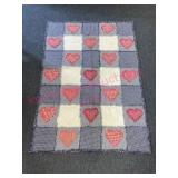 Heart lap quilt (48in x 34in)