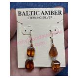 Sterling silver Baltic Amber earrings