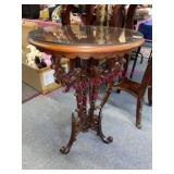 Ornate Mahogany Lamp Stand (3-legs)