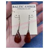 Sterling silver Baltic Amber earrings