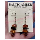 Sterling silver Baltic Amber earrings