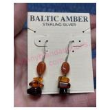 Sterling silver Baltic Amber earrings
