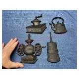 (4) Vtg Cast Iron Wall Plaques