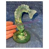 Fenton Fish Figurine (green iridescent)