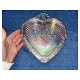 Lg Fenton Heart Shaped Box (Iridescent)