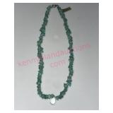 Natuarl aqua blue apatite necklace