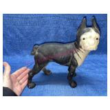 Vtg Cast Iron Boston Terrier Bull Dog Doorstop