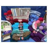 Lrg lot: Yarn & Knitting needles