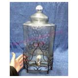 Nice glass beverage dispenser on wire stand