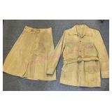 Vtg Suede Jacket & Skirt sz 9 (ladies-country)