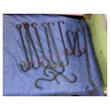 (14) Wrought iron "S" hooks