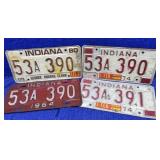 (4) License Plates (1964, 1974, 1980)