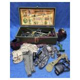 Vtg GI Joe trunk & supplies