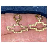 (2) Chevrolet gold tone charms