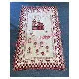 Small red barn lap quilt (49in x 32in)