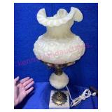 Fenton Yellow 19in Table Lamp (damaged shade)