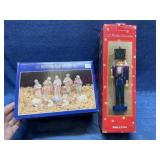 12in Wood Nutcracker & Nativity Set
