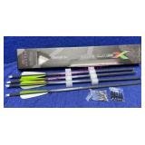 (4) Carbon 20-in Arrows & (6) Crossbow Tips