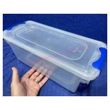 Small clear tote w/ lid (7in x 15in)