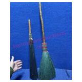 (2) Old "Berea College" Fireside Brooms