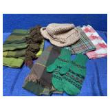 Vtg Ladies Scarves, Hat, Mittens (stay warm)