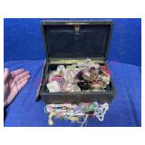 Antique sewing box w/ thread floss