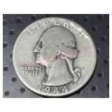 1944 Washington Silver Quarter (90% silver)
