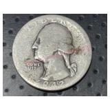1942 Washington Silver Quarter (90% silver)