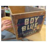 Antique Apple Crate "Blue Boy" (wooden)