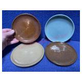(4) Old Bybee Pottery Pie Plates