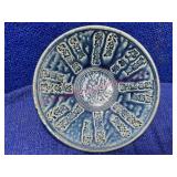 Nice Vtg Asian Pottery Bowl (greenish-blue color)