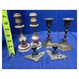 Vtg Candlesticks (3 sets) 2in, 6in, 7in tall